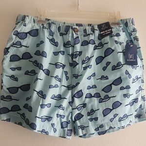 George Light Blue Shorts with Sunglasses Pattern